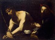 CARACCIOLO, Giovanni Battista Christ and Caiaphas USA oil painting artist